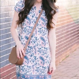 ⬇️ $60 • Madewell • White Paisley Mini Shift Dress